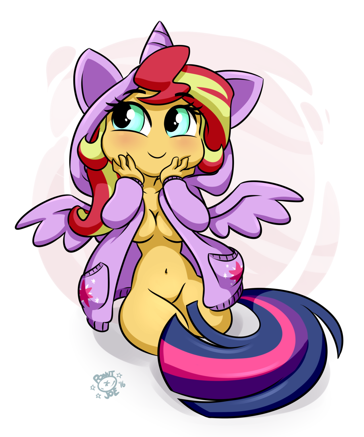 Sunset In a Hoodie - NSFW, My little pony, Sunset shimmer, Equestria girls, PonyArt, MLP Suggestive, Ponutjoe