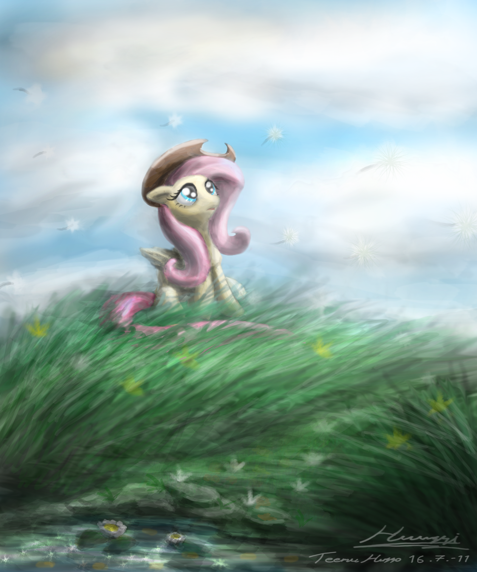 Fluttershy - My little pony, Fluttershy, Art, Huussii