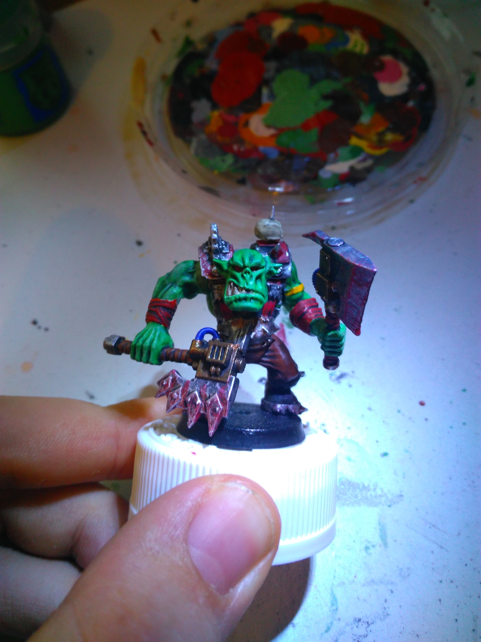 New nob in the orc gang - My, Warhammer, Warhammer 40k, Wh miniatures, Longpost