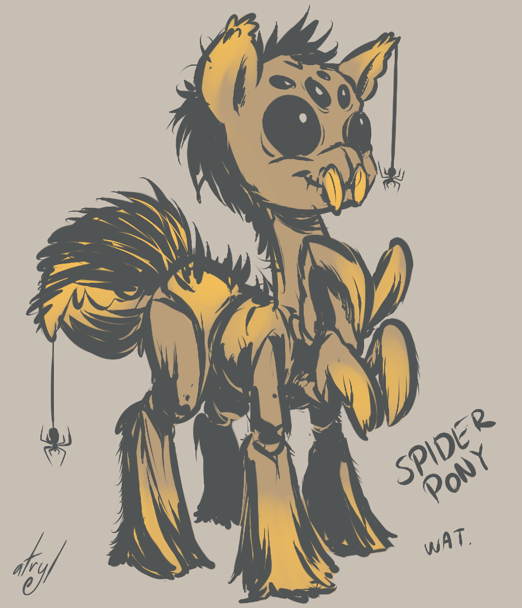 Spider Pony - My little pony, Original character, PonyArt, Spiderpony, Atryl