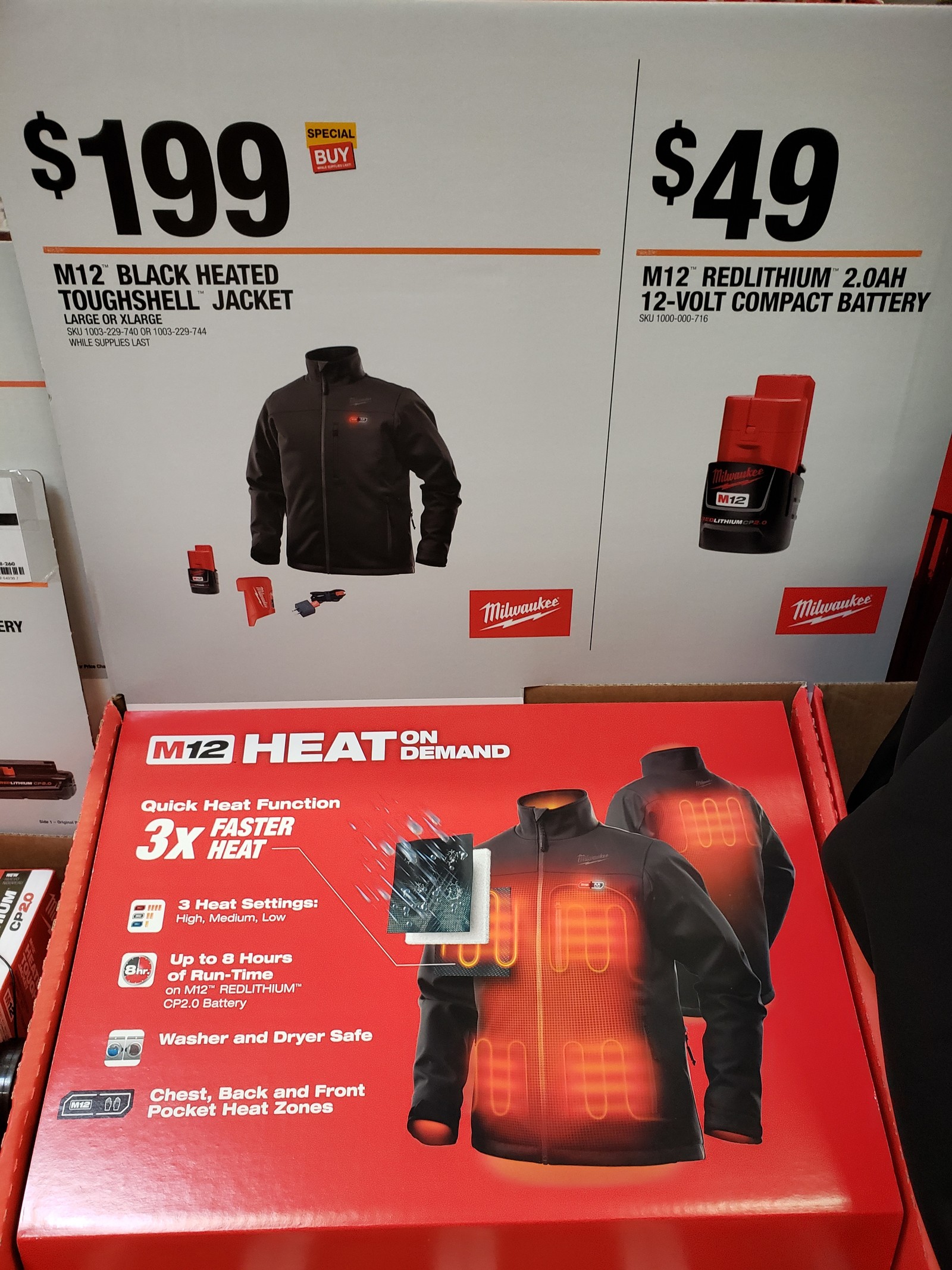 Heated jacket at The Home Depot hardware store in Salt Lake City, USA. - My, Jacket, The future has come, Longpost