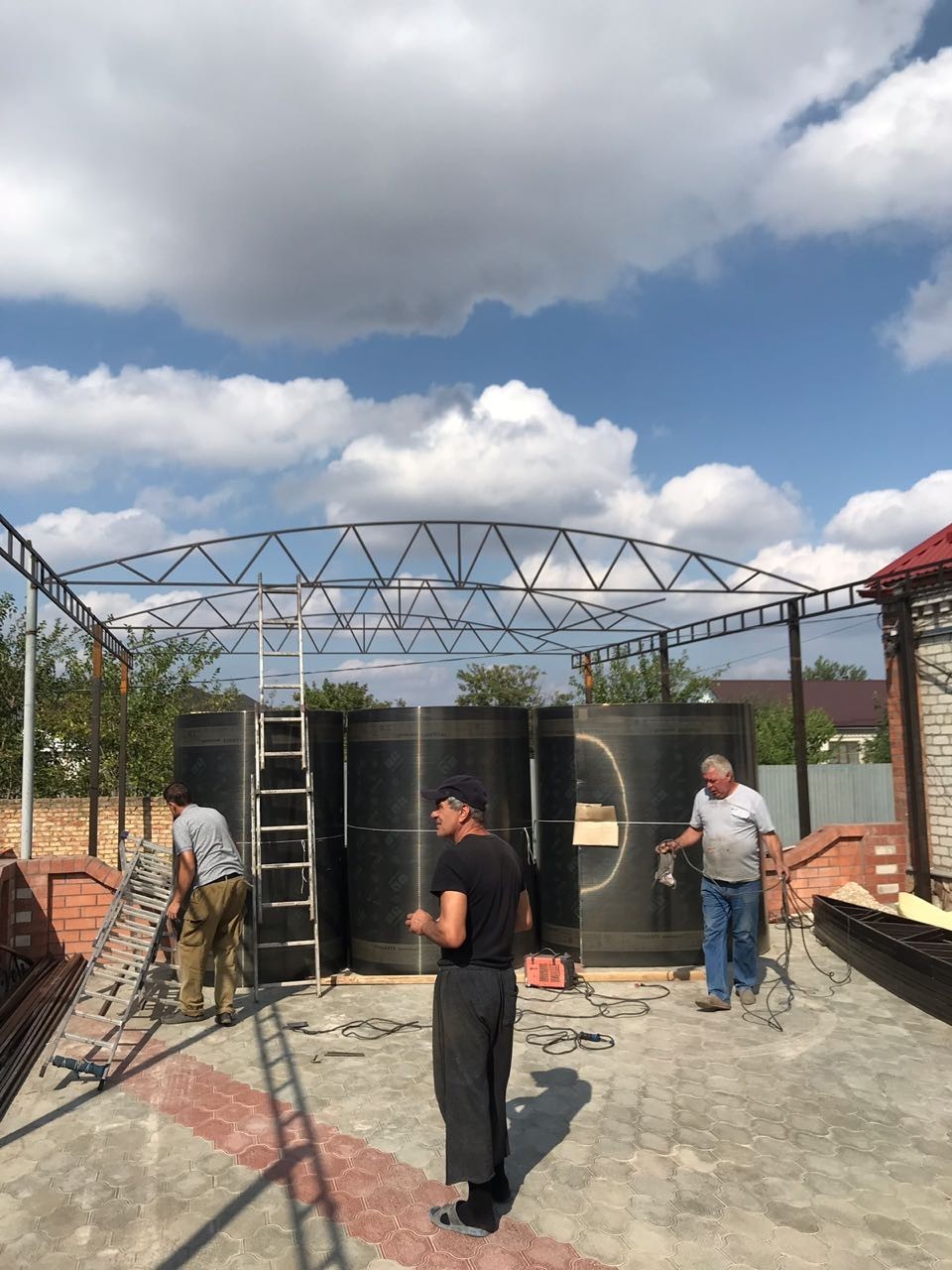 Do-it-yourself arched canopy. - My, Longpost, Welding, Shed, With your own hands, Welder