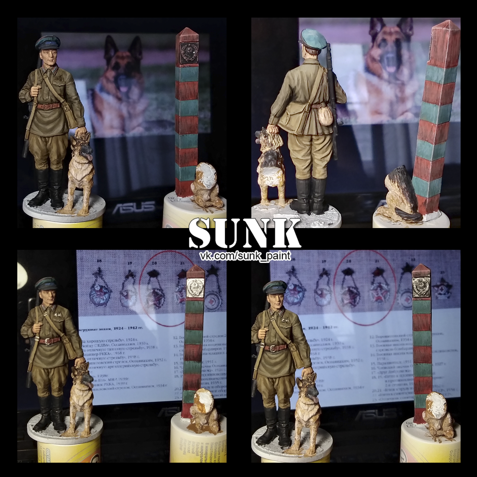 Junior Sergeant of the Border Troops Process - My, Miniature, Modeling, Painting, Border guards, Dog, The Second World War, Process, Longpost