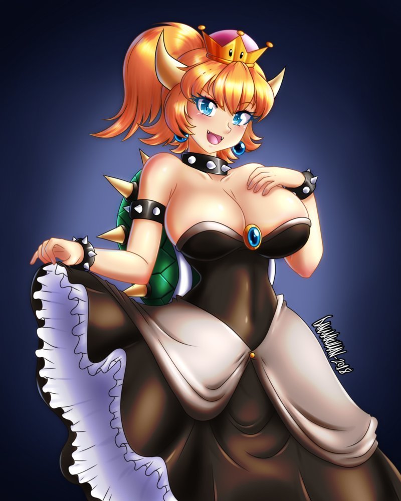 Bowsette - NSFW, Deviantart, Art, Drawing, Games, Mario, Bowsette, Longpost, Danmakuman, Zantyarz