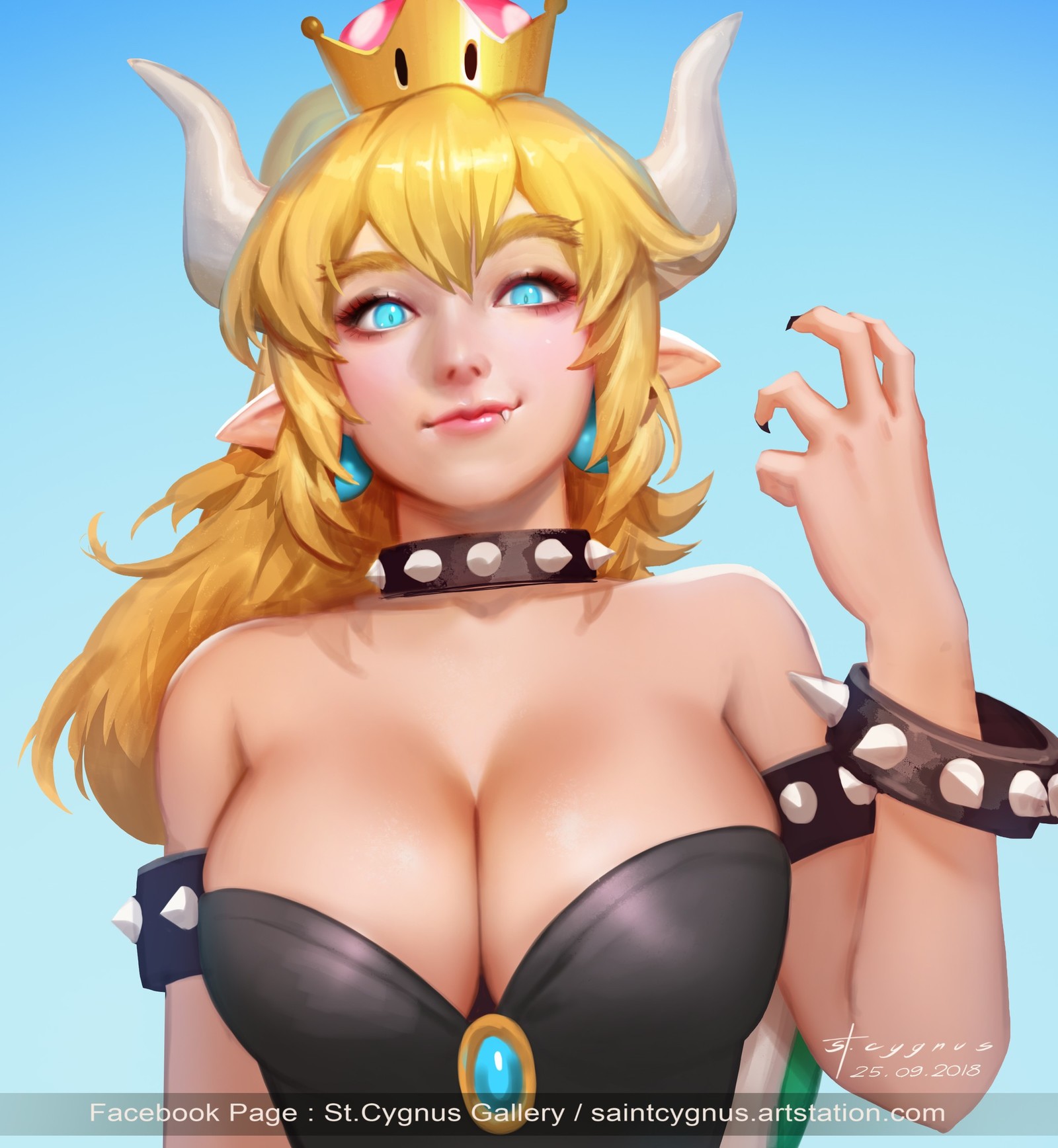 Bowsette - Art, Drawing, Bowsette, Bowser, Rule 63, Super mario, 