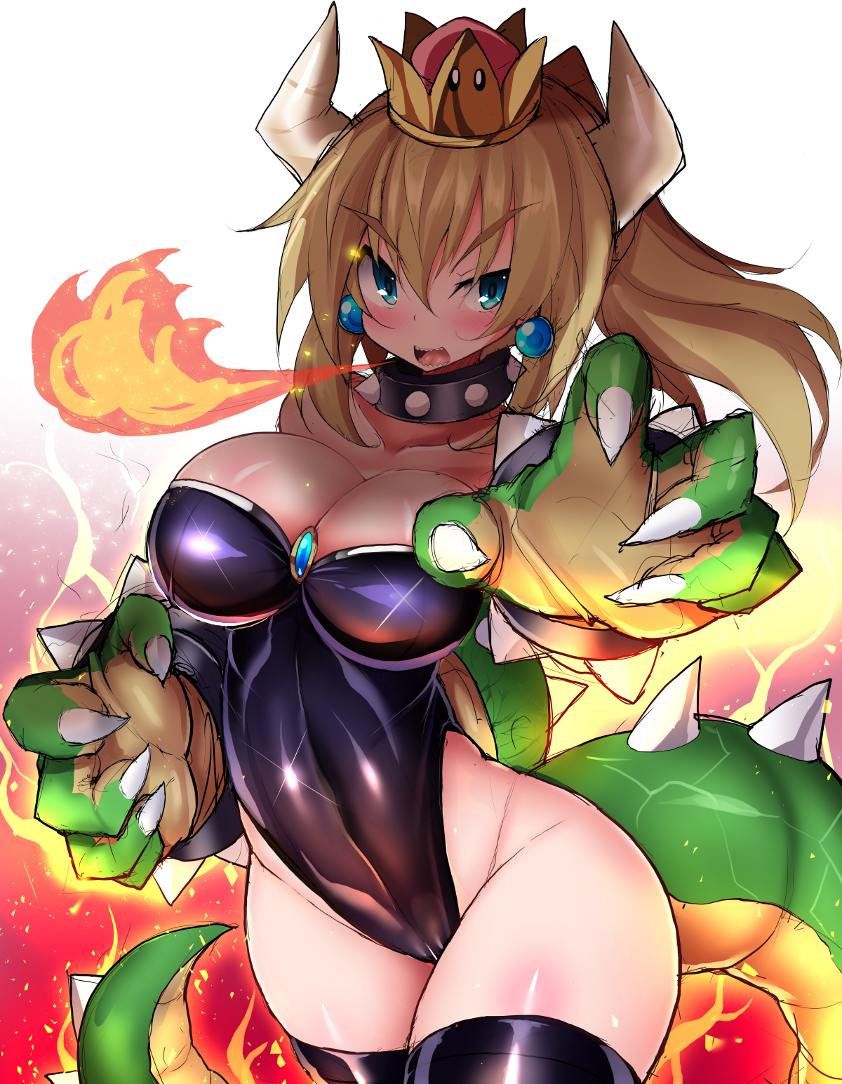 Bowsette - Марио, Bowsette, Bowsette Jr, Boosette, Длиннопост, Anime Art, Сиськи