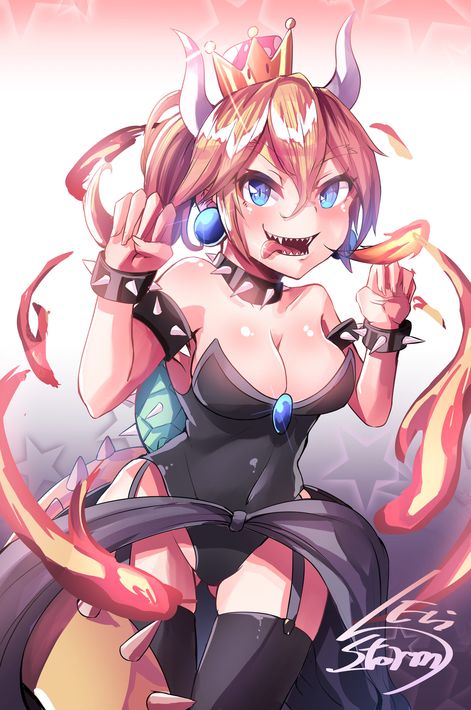 Bowsette - Марио, Bowsette, Bowsette Jr, Boosette, Длиннопост, Anime Art, Сиськи