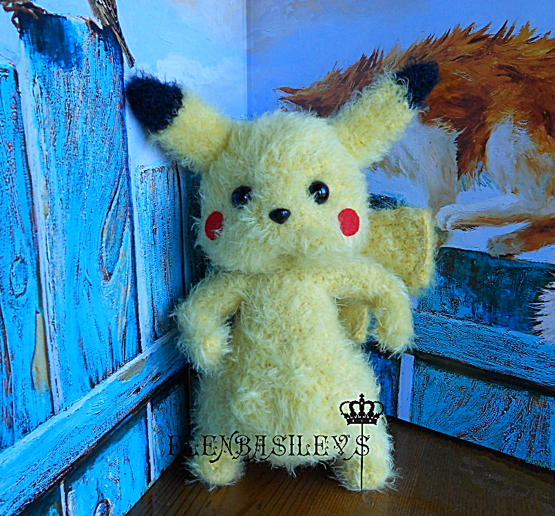 Pikachu - My, Pokemon, Pikachu, Knitted toys, Crochet, Pokemon GO, Longpost, Needlework without process