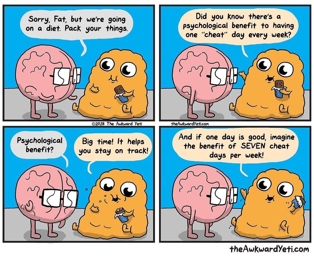 smart fat - Awkward yeti, Comics, Humor