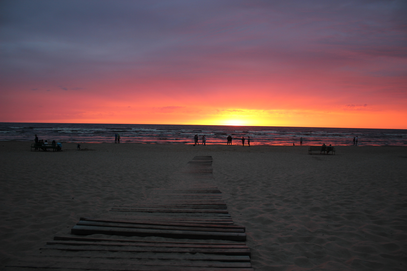 Summer sunset. - My, The photo, Sea, Sunset, Landscape, Beach, Longpost