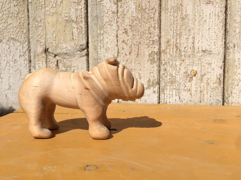 Alder English Bulldog. Wood carving, work No. 8. - My, Bulldog, Wood carving, Creation, Handmade, With your own hands, Tree, Sculpture, Needlework with process, Longpost