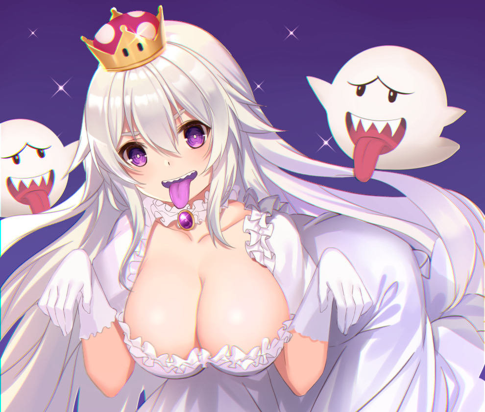 Boosette - Boosette, Bowsette, Princess Peach, Сиськи, Anime Art, Супер корона, Длиннопост