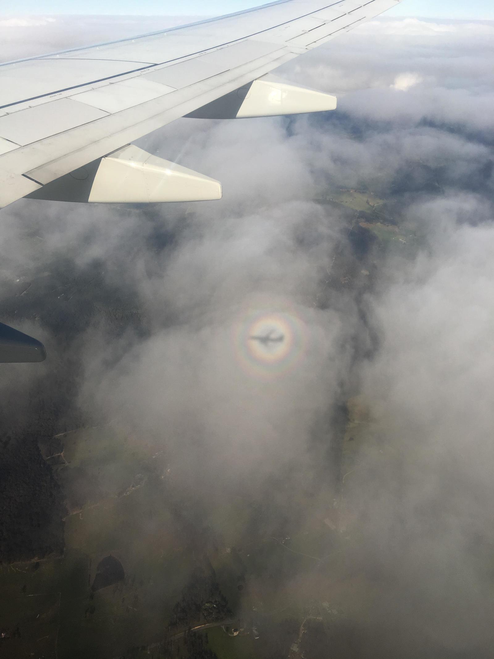 Rainbow - Airplane, Shadow, Rainbow