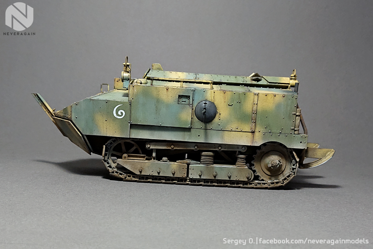 Schneider CA1 - the first French attempt at tanks - My, Stand modeling, Scale model, Tanks, 1:35, , Hobby, Longpost