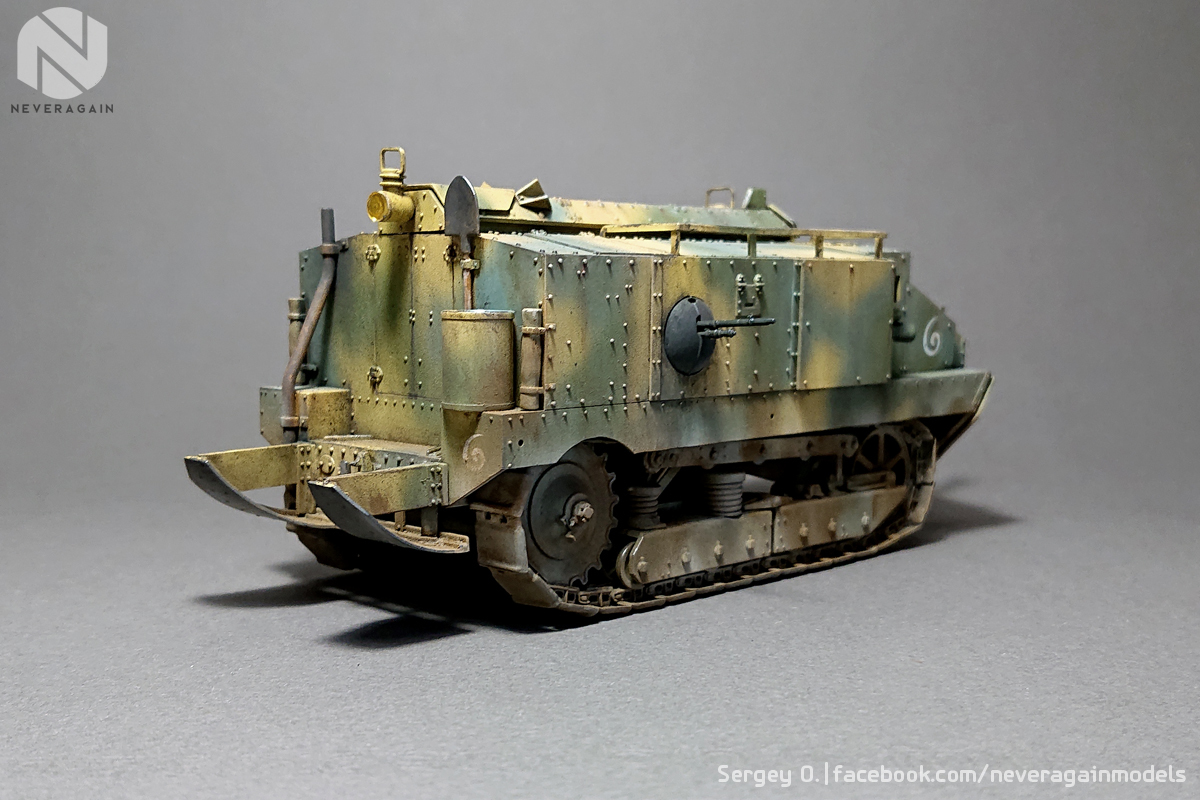 Schneider CA1 - the first French attempt at tanks - My, Stand modeling, Scale model, Tanks, 1:35, , Hobby, Longpost