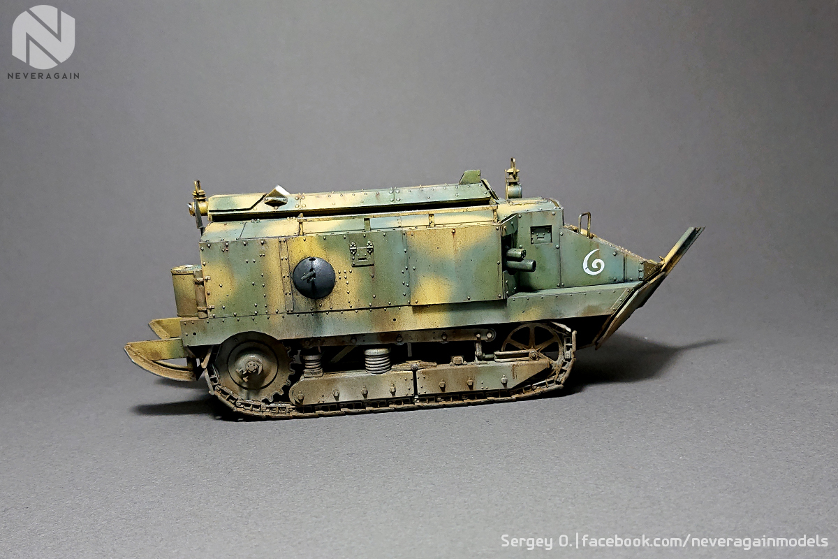 Schneider CA1 - the first French attempt at tanks - My, Stand modeling, Scale model, Tanks, 1:35, , Hobby, Longpost