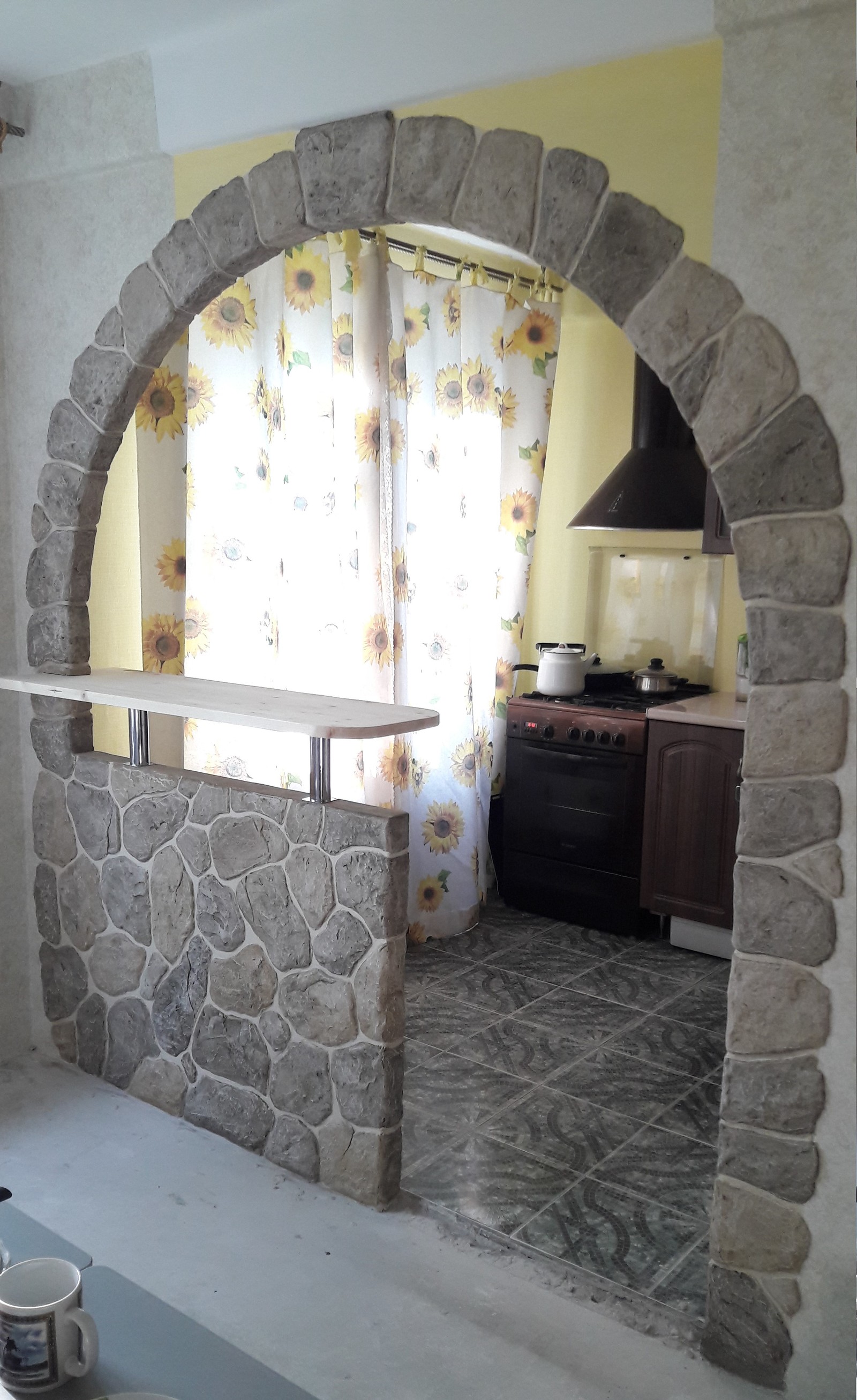 Arch made of stone. - My, Decorative stone, Decor, Artificial stone, Design, Interior Design, Longpost