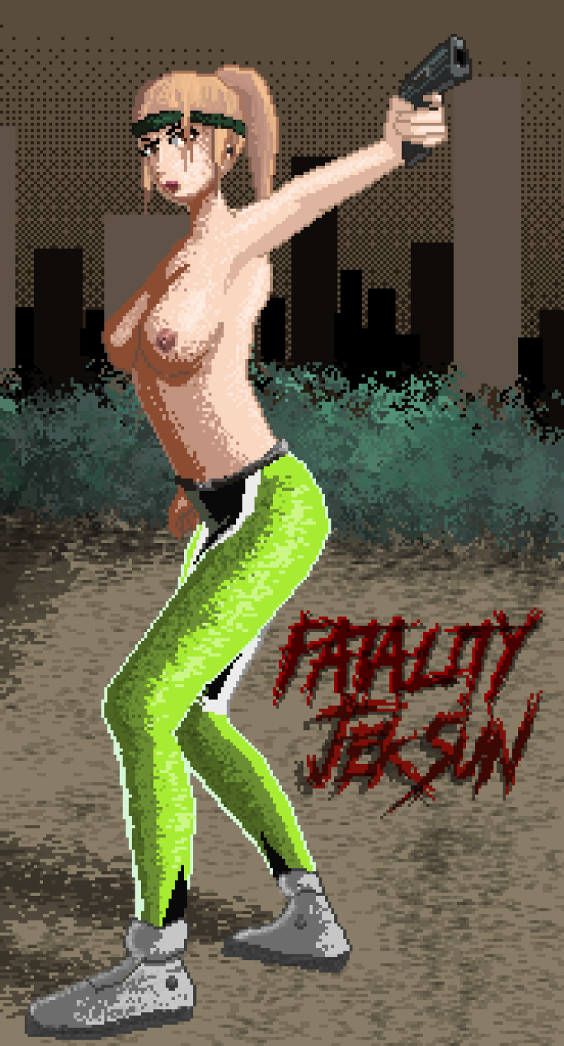 Pixel Girl #3 (MK Sonya) - NSFW, My, Pixel Art, Mortal kombat, Anime, Jeksun, Girls, Pixels, Longpost, Pixel