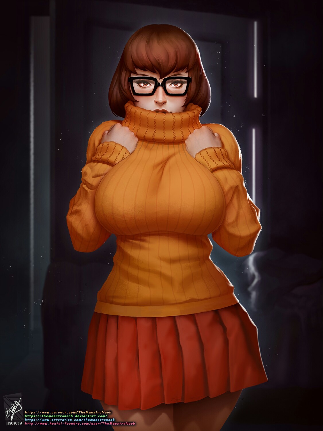 Velma Dinkley - NSFW, Themaestronoob, Велма, Скуби-Ду, Мультфильмы, Арт, Shibari, Длиннопост, Велма Динкли