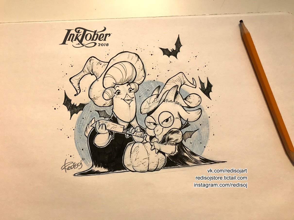 InkTober 2018 №02 - My, Redisoj, Inktober, Images, Drawing, Animals, Art