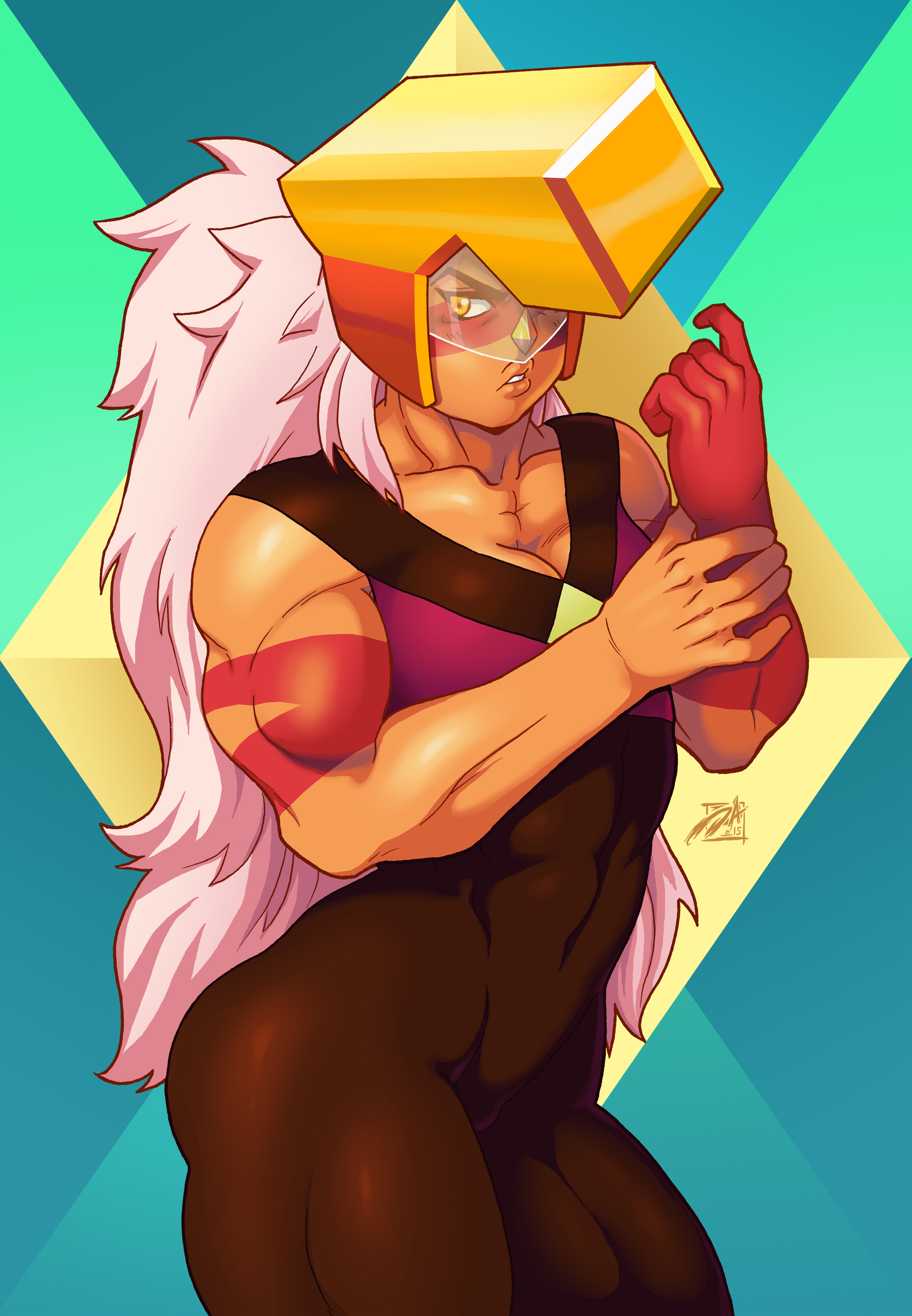 Jasper - NSFW, Darkereve, Art, Strong girl, Steven universe, Jasper, Longpost