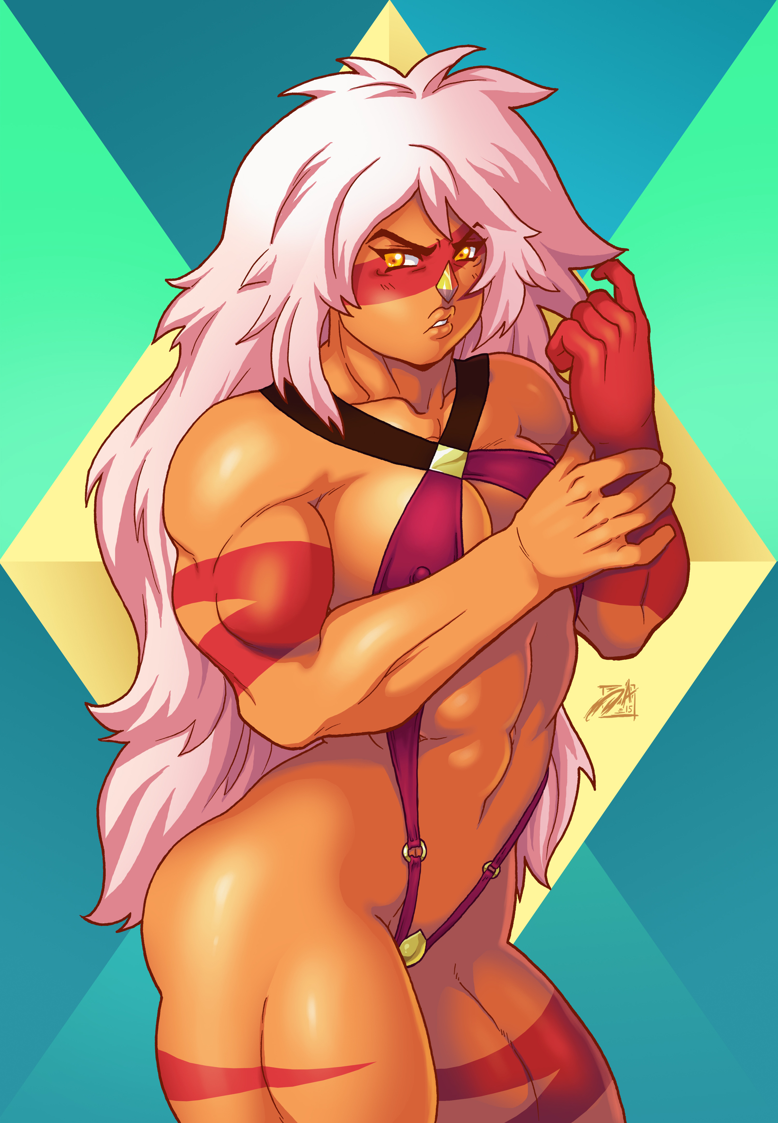 Jasper - NSFW, Darkereve, Art, Strong girl, Steven universe, Jasper, Longpost