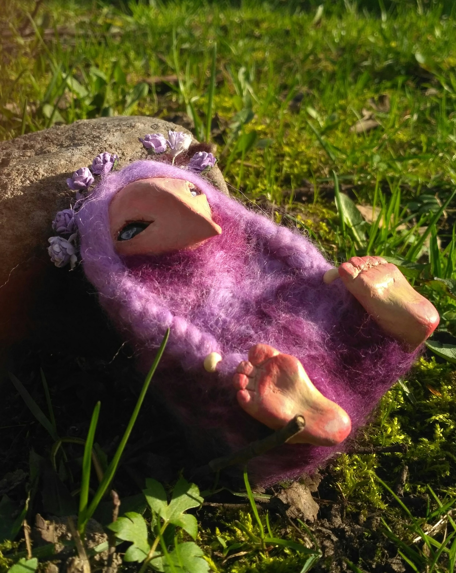 Beast of the forest - My, Needlework without process, Fox, Dry felting, Author's toy, Longpost, Polymer clay