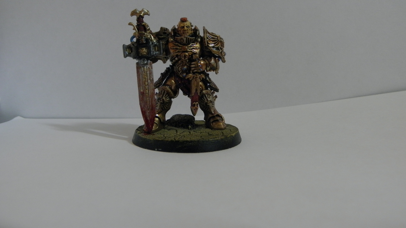 Today I finished Custodia of the emissary of the Golden Throne (on the sword is the blood of the most passionate people who want to be blacklisted by the Impi) - My, Wh miniatures, Adeptus Custodes, Warhammer 40k, Longpost