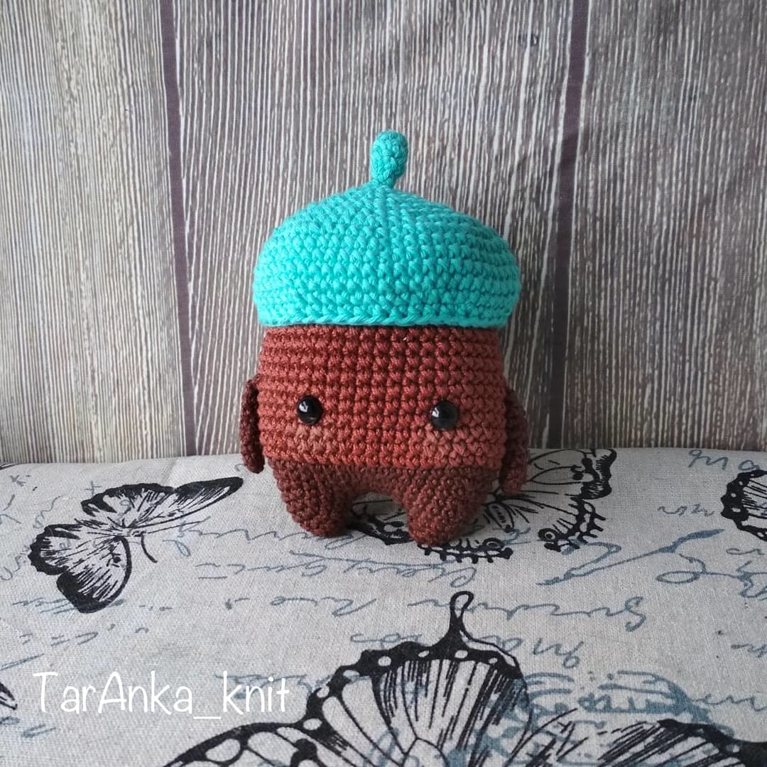 Mr. Acorn - My, Knitting, Amigurumi, Lalilala, Crochet, Knitted toys, Hobby, Longpost