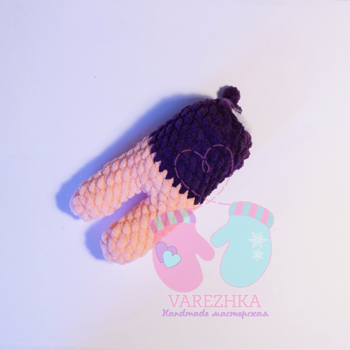 Surprise for needlewomen. MK bunny-keychain - My, Amigurumi, Scheme, Author's toy, Crochet, Knitted toys, Is free, Keychain, School, Longpost