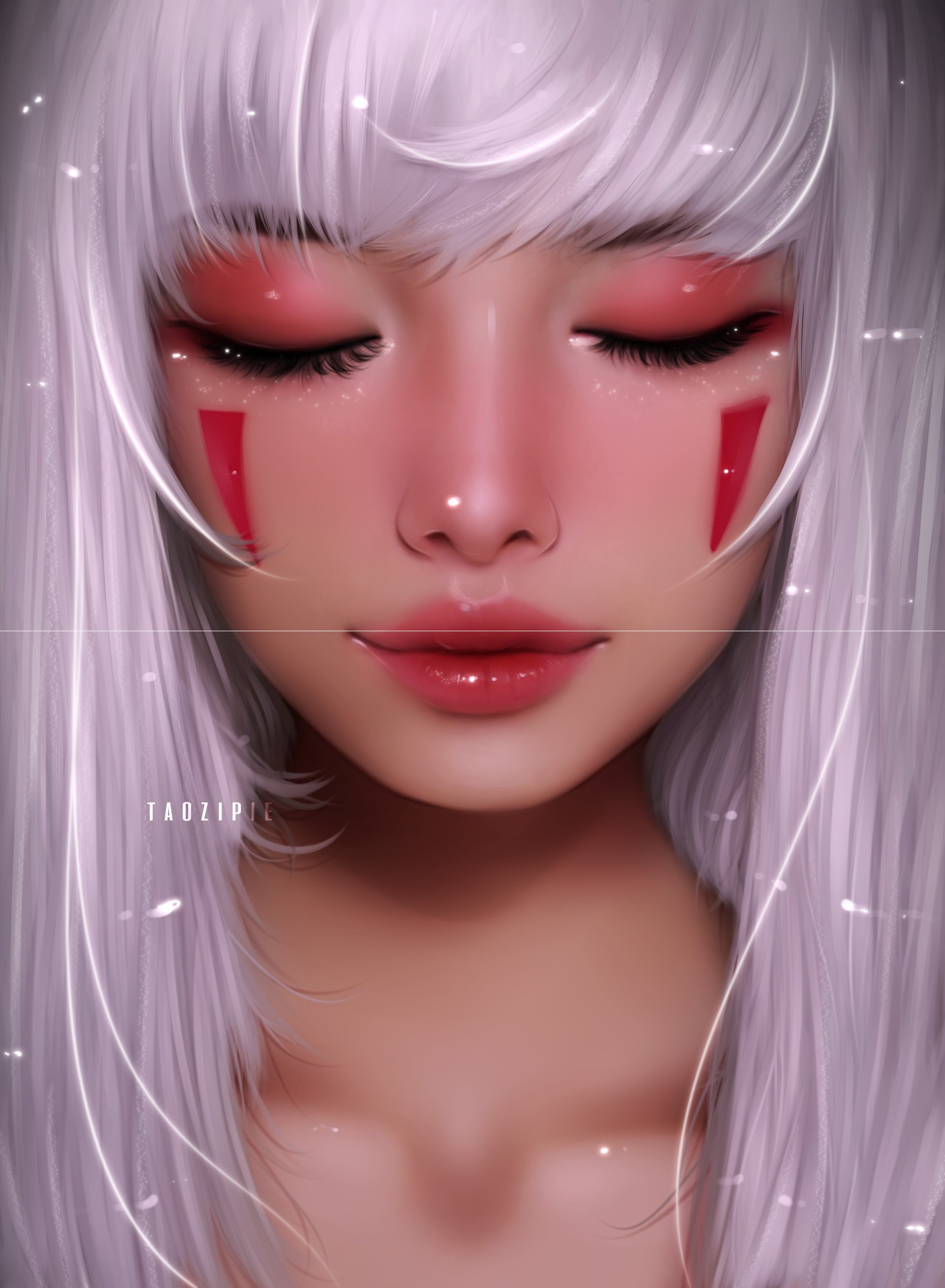 Red Princess - Art, Drawing, Girls, 