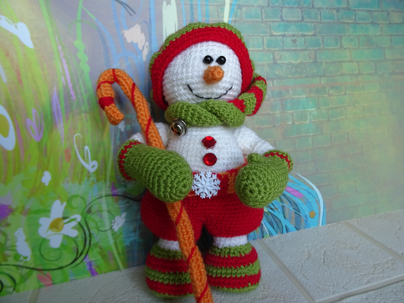 Snowman - My, Knitted toys, Crochet, Toys, Longpost, snowman, Amigurumi