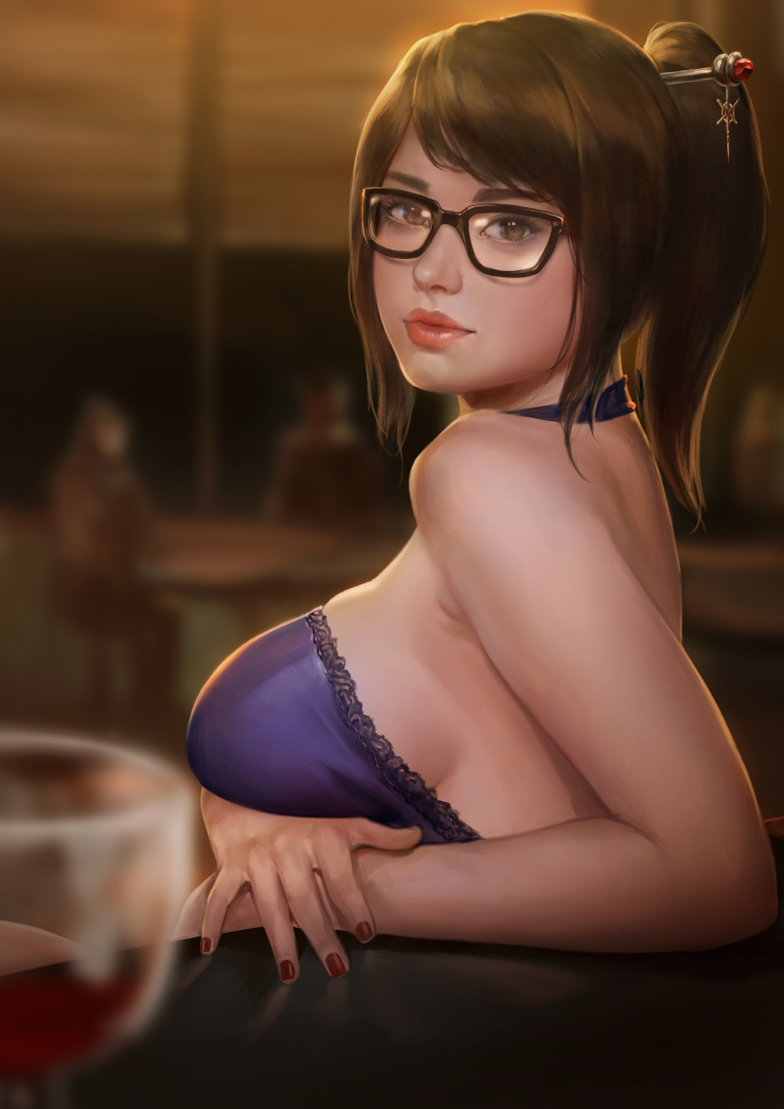 Mei NSFW - NSFW, Арт, Fainxel, Overwatch, Mei, Длиннопост