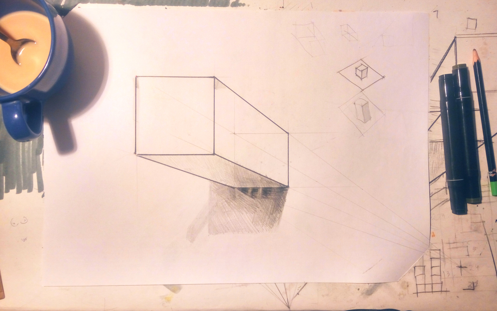 3d drawing. cube. How to learn to draw? - My, Curved Line, 3D graphics, Video, Longpost