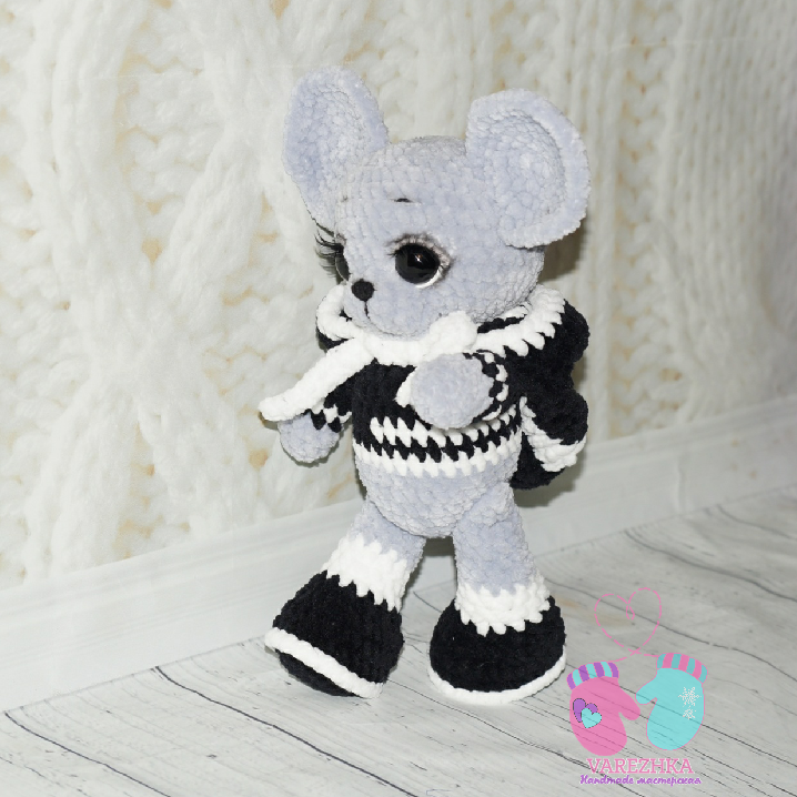 Little mouse. Amigurumi. - My, Amigurumi, Author's toy, Crochet, Knitted toys, Mouse, Presents, Needlework, Longpost