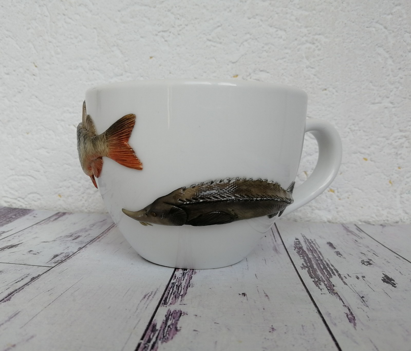 Mugs with fish - My, A fish, Creation, Decor, With your own hands, Needlework, Fishermen, Longpost