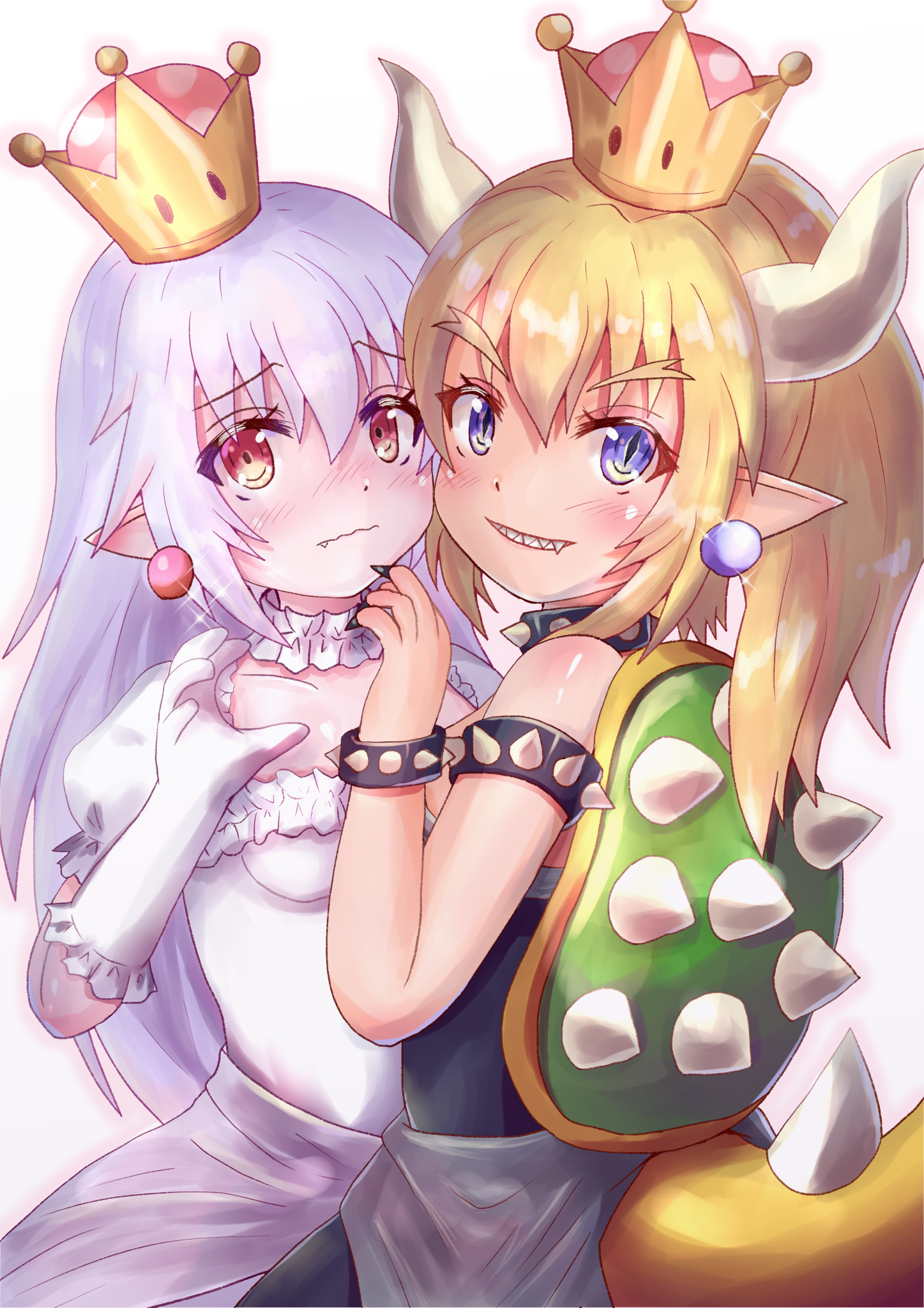 Bowsette and Princess King Boo art | Пикабу