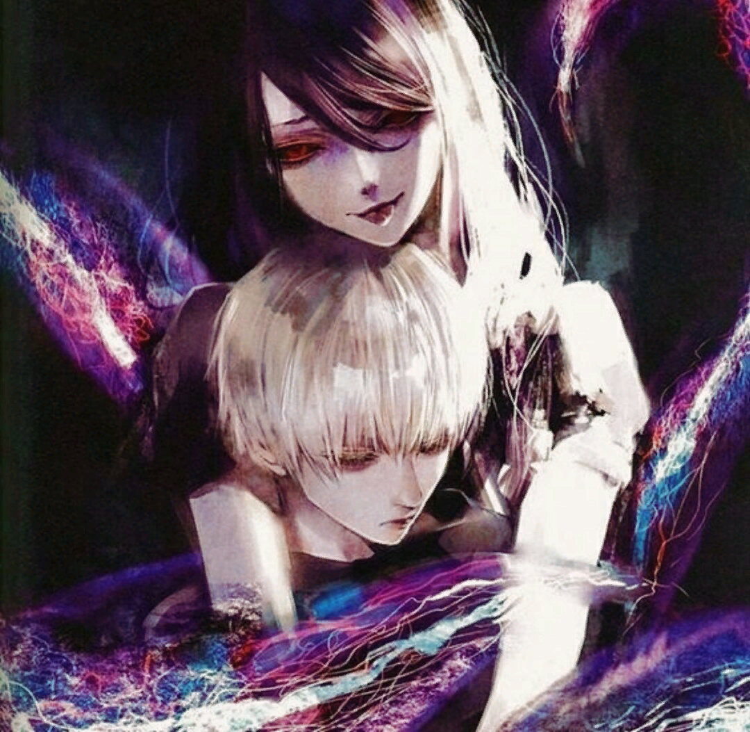 Tokyo ghoul - Art, Anime, Tokyo ghoul, Kaneki ken, Kamishiro Rize, Anime art