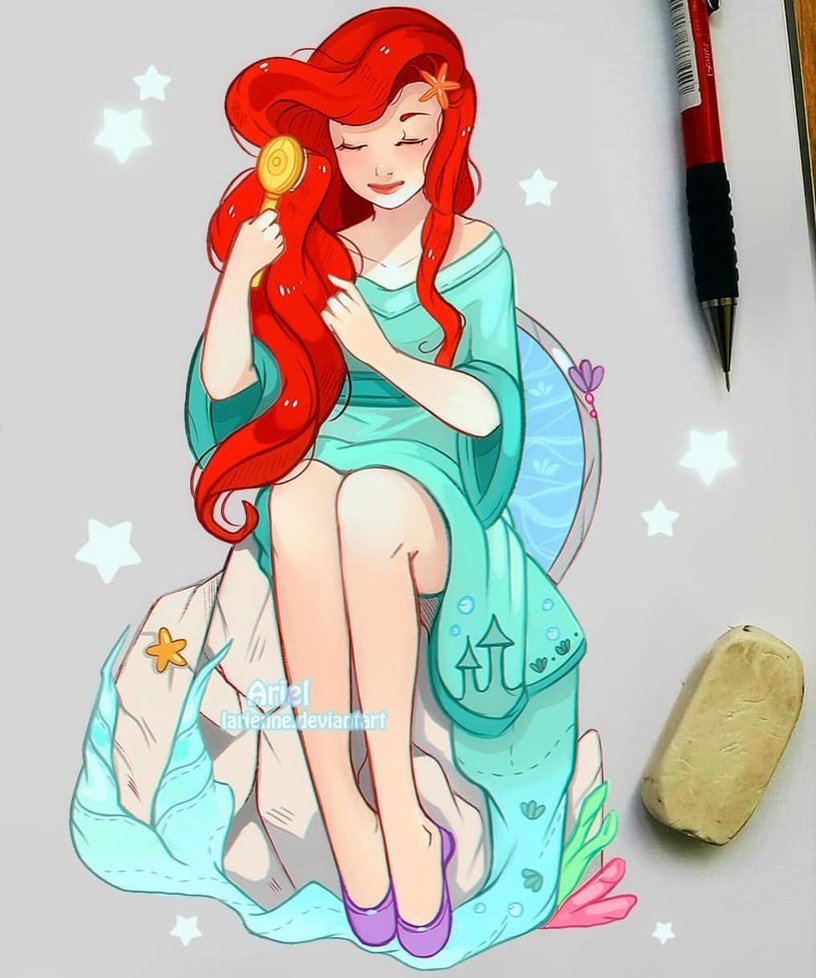 Ariel - DeviantArt, Арт, Рисунок, Мультфильмы, Русалочка