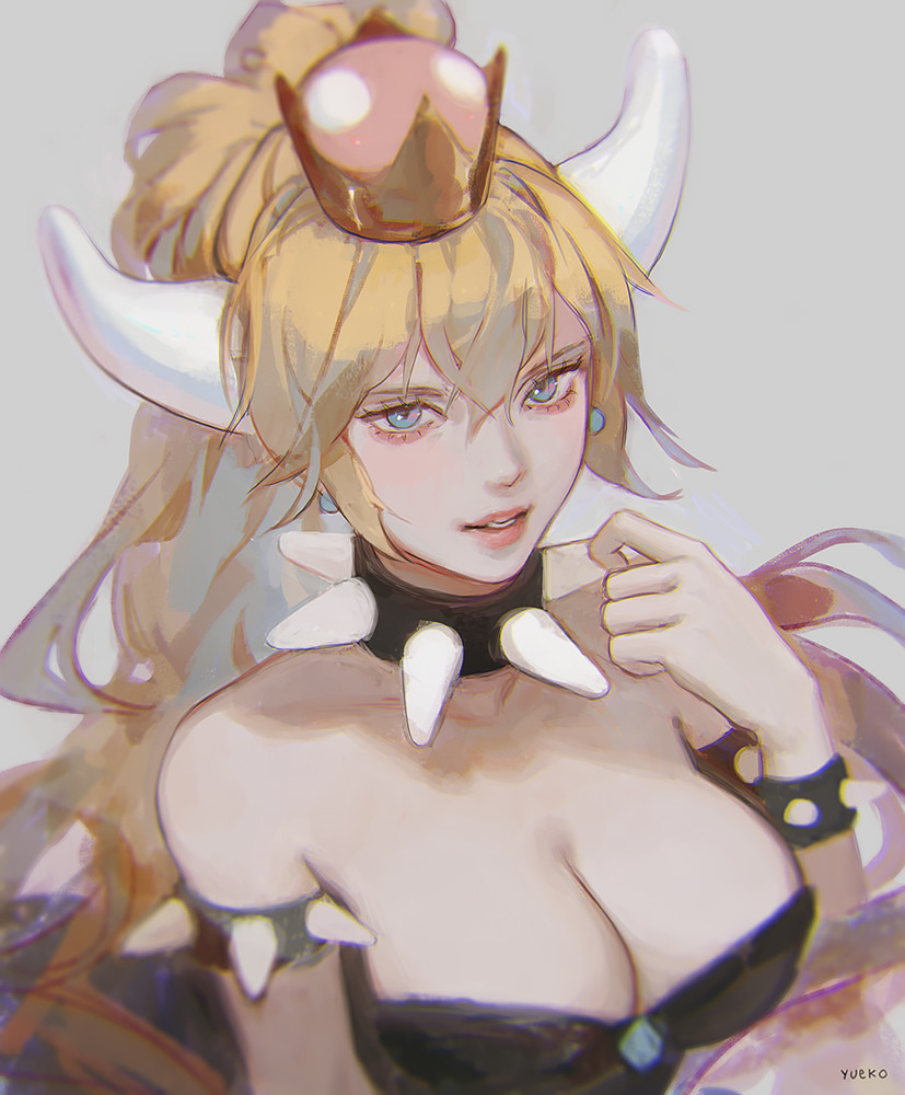 Art by Jiayue Wu - Art, Jiayue Wu, Anime art, Bowsette, Eared, Longpost