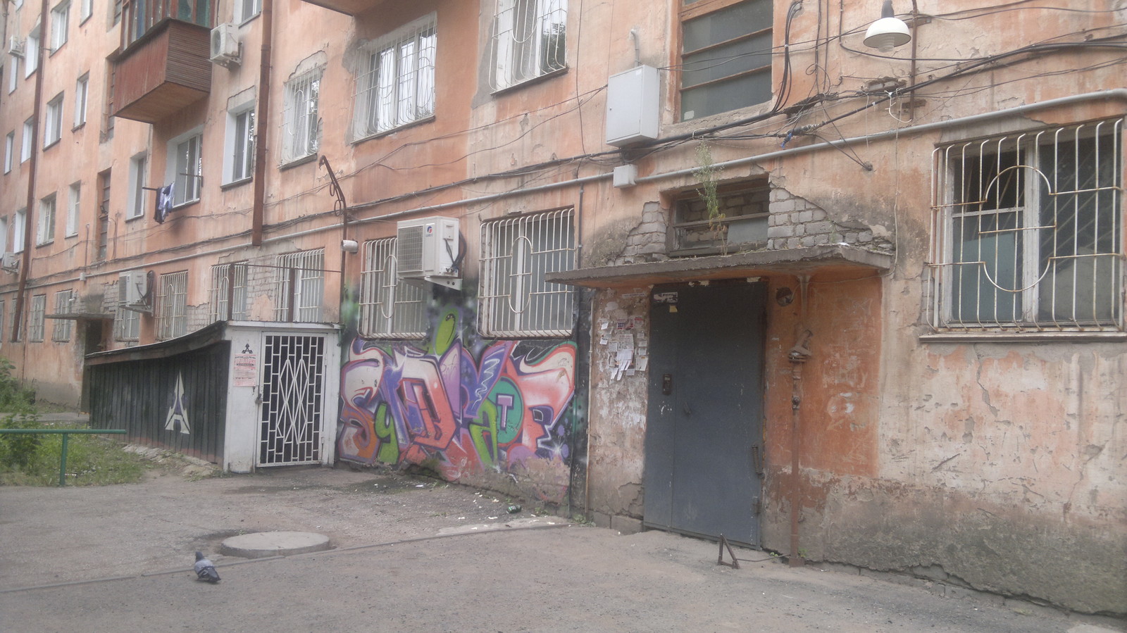 Different types of town - My, Kazakhstan, Pavlodar, cat, Trash can, , Vandalism, Longpost