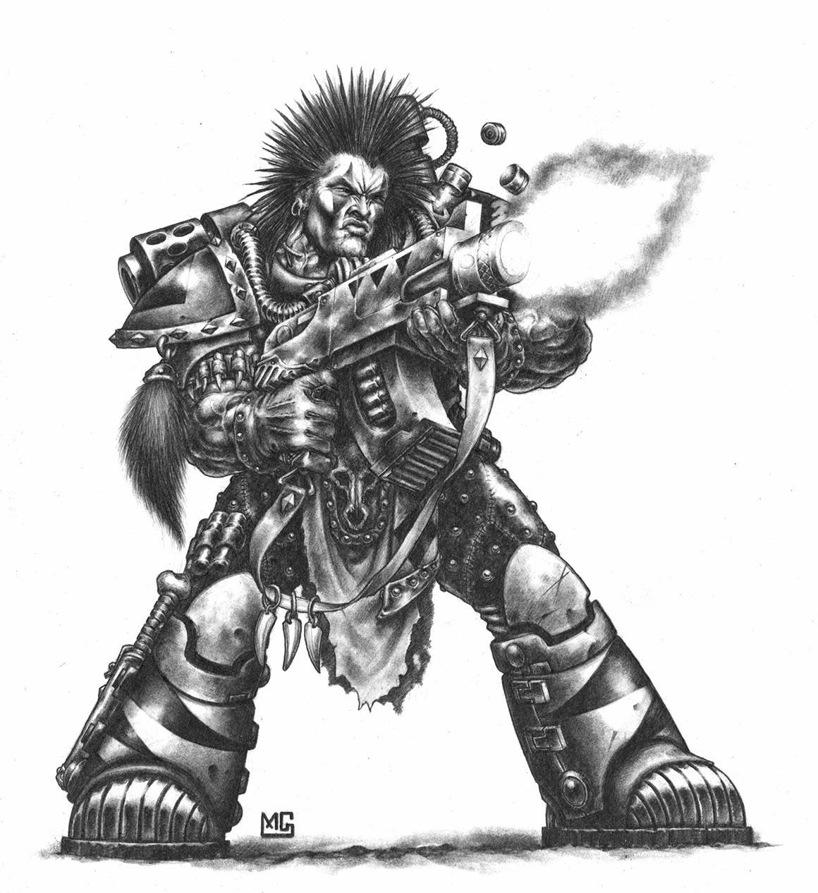 A selection of cool old art - Warhammer 40k, Old warhammer, Chaos space marines, Adeptus Astartes, Wh Art, Longpost