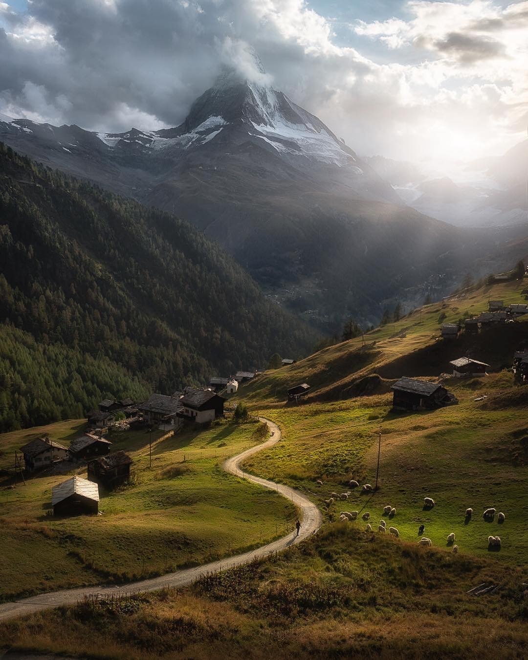 Evening in Switzerland. - Switzerland, Alps, Nature, Matterhorn