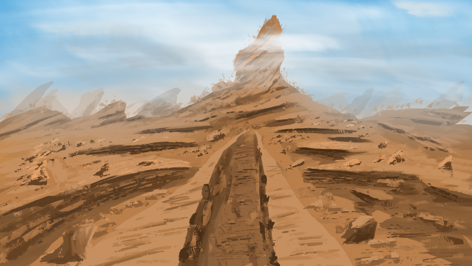 Quick realization of thoughts - My, Art, Photoshop master, Artist, Digital drawing, Sketch, Desert, Drawing