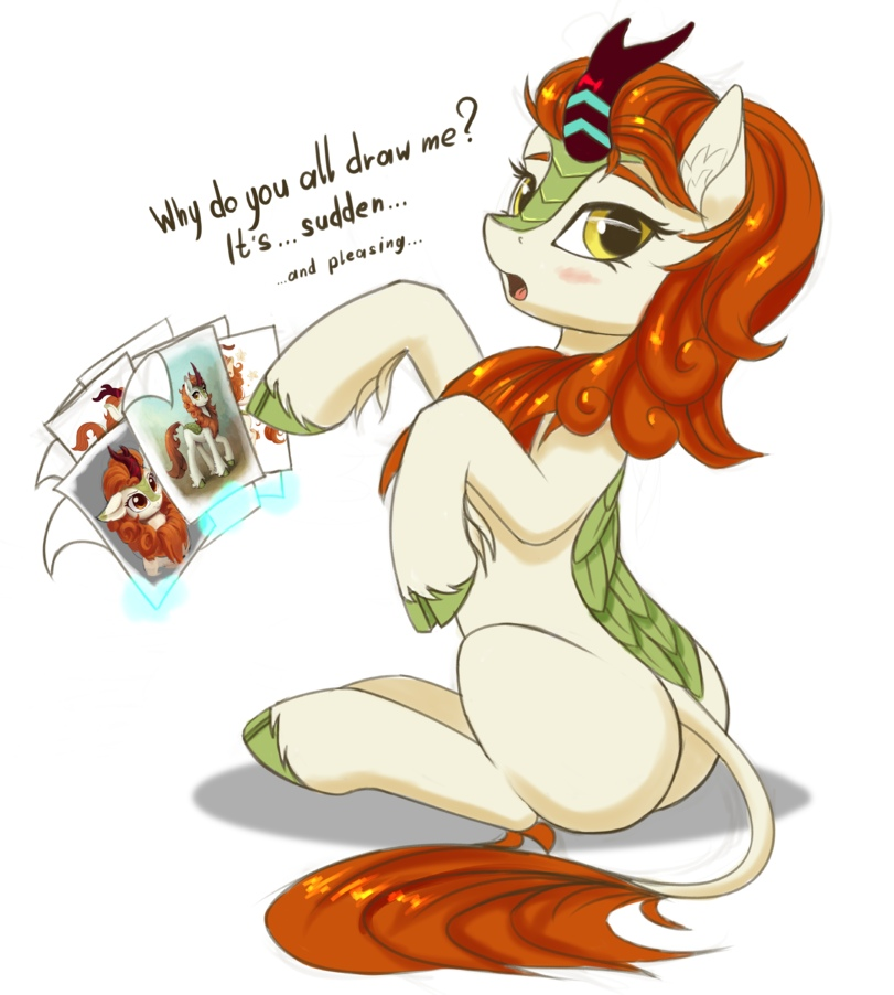 Why are you all drawing me? - My little pony, Autumn blaze, MLP Kirin