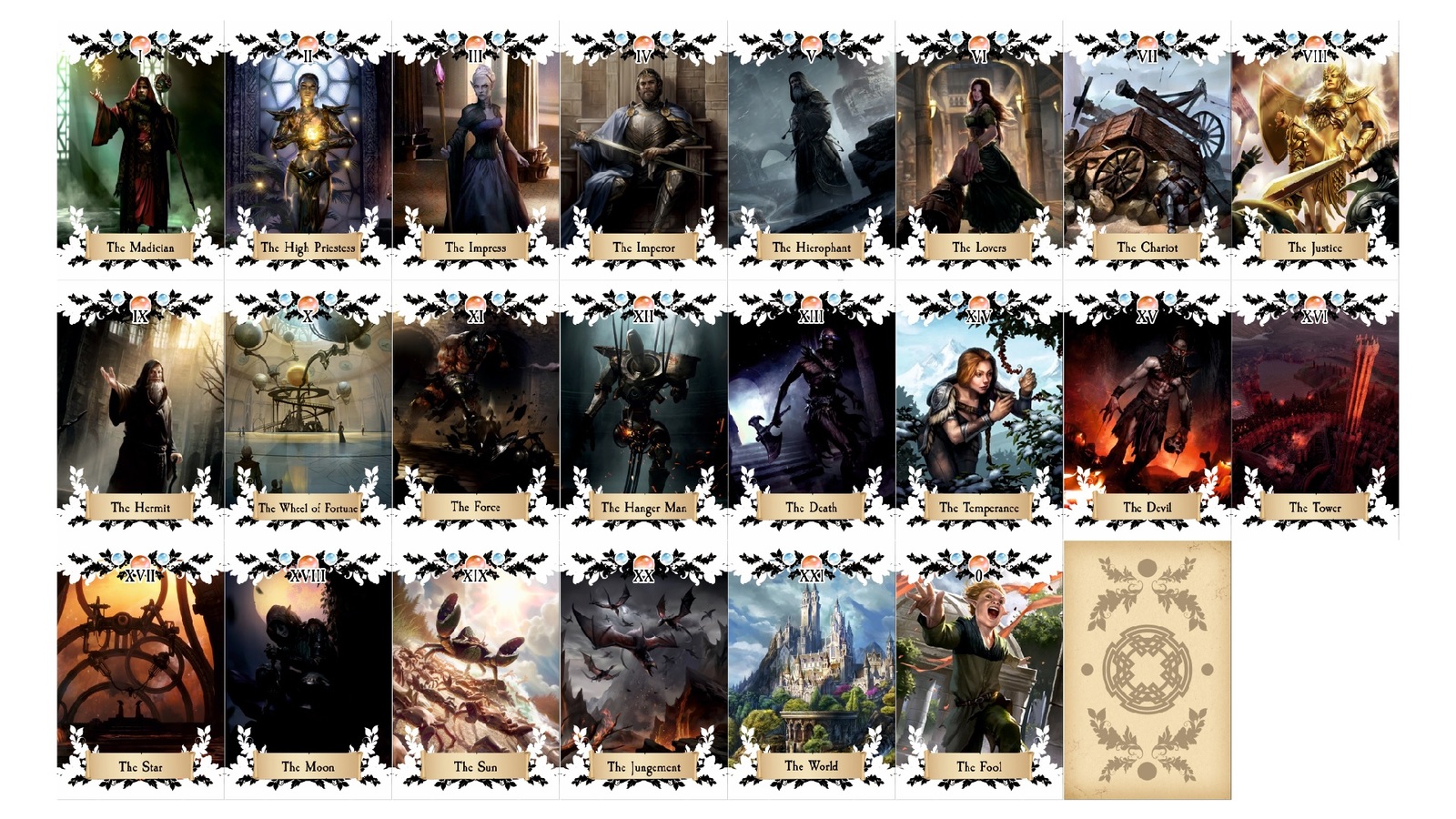 Tarot cards by The Elder Scrolls - My, Tarot cards, Cards, The elder scrolls, Handmade, Longpost