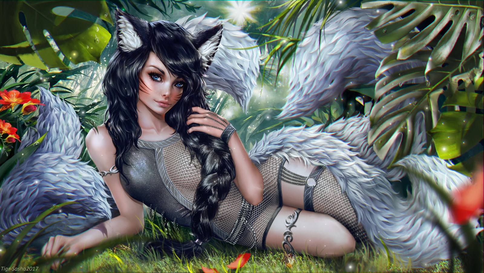 Art by Alexandra Cvetkova - Ahri, Art, , Games, League of legends, Fox