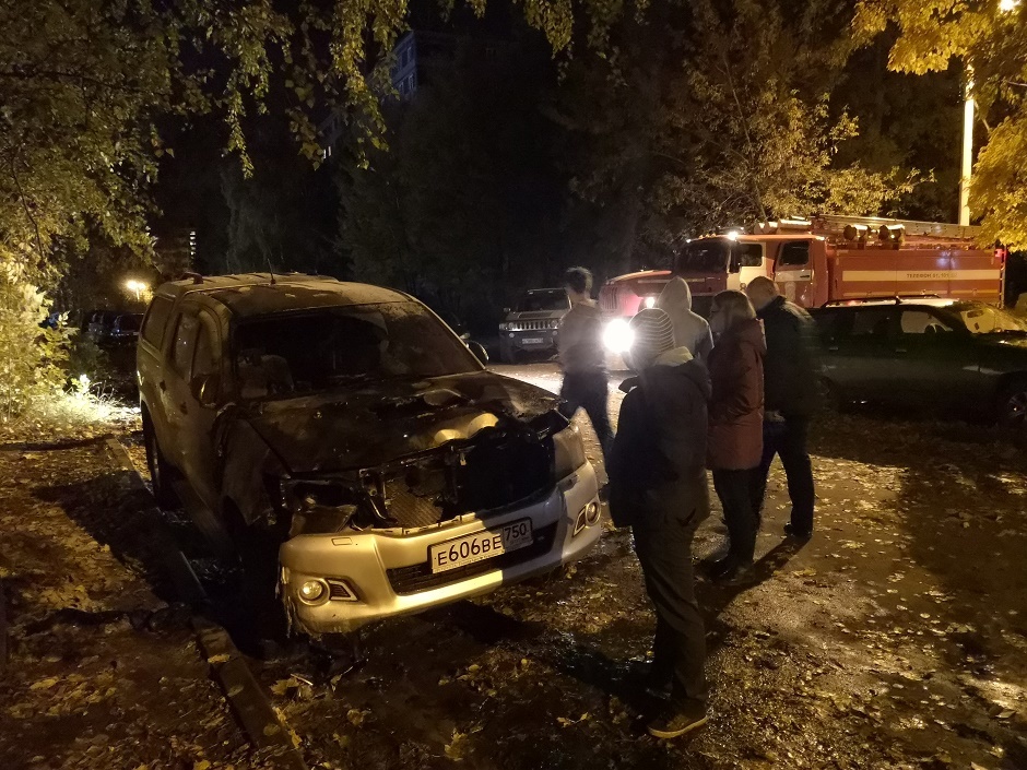 They burned the car of a journalist and a deputy - Sergiev Posad, Garbage landfill, Deputies, Journalists, Text, Lawlessness, No rating