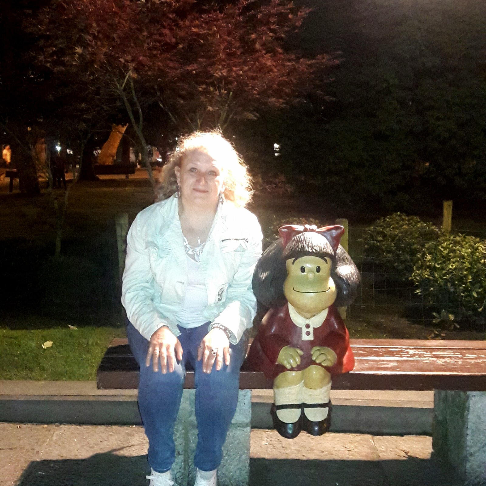 Here we sit with Mafalda and think about the meaning of life. - My, Travels, Modern Art