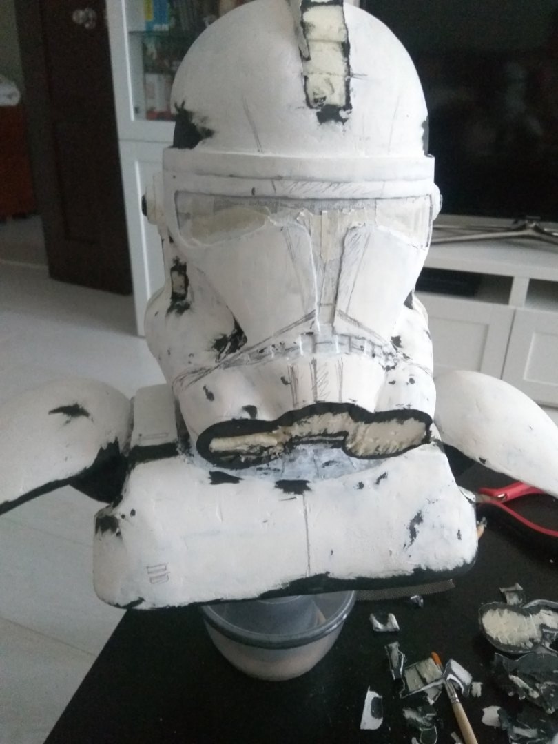 Clone from Star Wars. - My, Star Wars, Handmade, Clone trooper, 501 Legion, Longpost, Needlework with process, Handmade